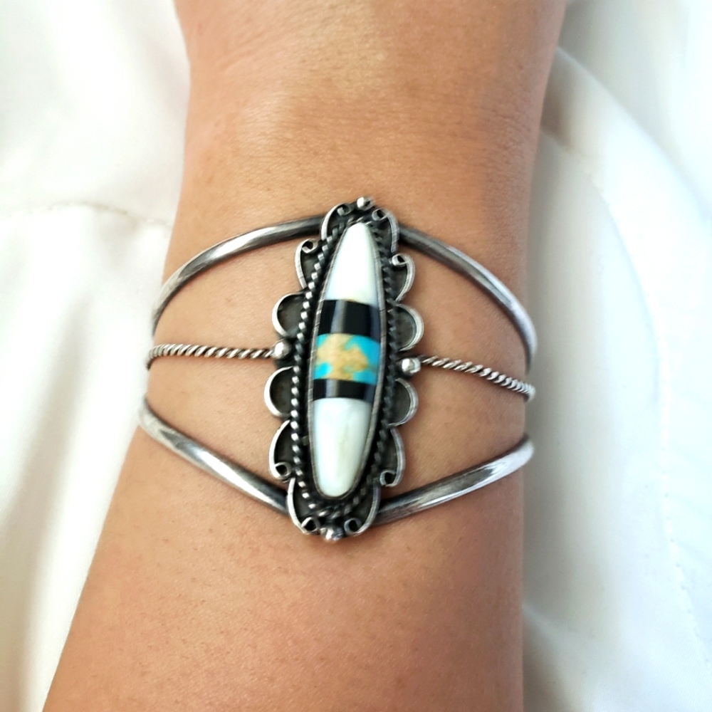 Vintage Sterling Silver Cuff Bracelet